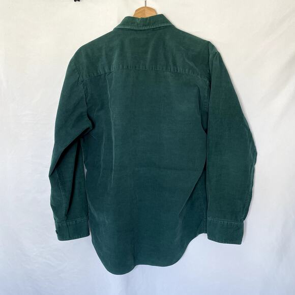 Woodland vintage corduroy turquoise green cotton jacket button front men's M - Picture 5 of 5